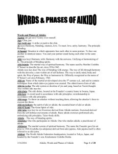 WORDS & PHASES OF AIKIDO Words and Phases of Aikido: Agatsu