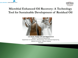 Microbial Enhanced Oil Recovery-Laboratory Experiments with a
