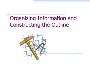 Organizing Information and Constructing the Outline
