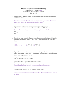 Chapter 2: Approaches to Problem Solving Assignment #1 – Unit 2A