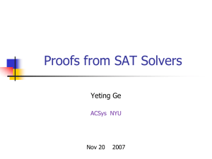 Proofs for SAT Solvers