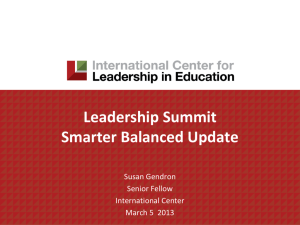 Leadership Summit Smarter Balanced Update