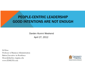 Leadership: good intentions are not enough
