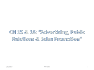 CH 14: “IMC = Integrated Marketing Communication”