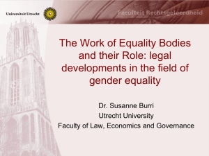 The work of equality bodies and their role : legal developments in