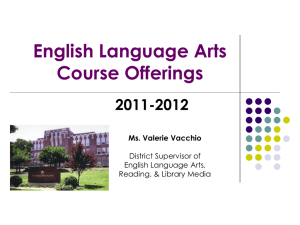 English Language Arts Course Offerings 2011
