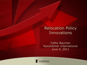 RELOCATION POLICY UPDATES Number of Policies