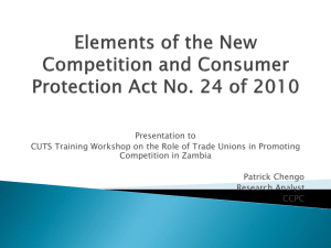 Elements of the New Competition and Consumer Protection Act No