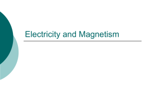 Electricity and Magnetism Lesson Point