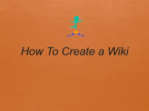 How To Create a Wiki - christineandersonca676