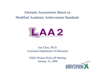 Alternate Assessments Based on Modified Academic Achievement