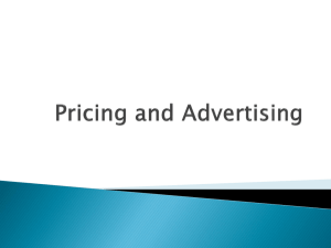 Pricing and Advertising
