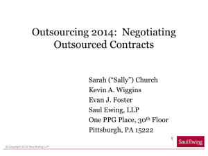Outsourcing 2014: Negotiating Outsourced Contracts