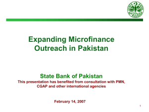Microfinance Strategy (2007) - Pakistan Microfinance Connect