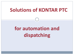 Solutions of "KONTAR" for automation and dispatching