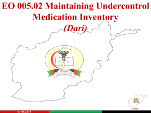 EO 005_02_Maintain under control medication inventory