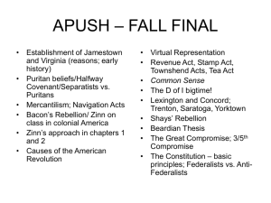 APUSH – FALL FINAL