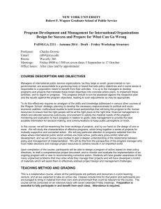 Project Development and Management - NYU Wagner