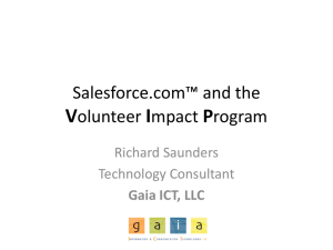 Salesforce.com* and the Volunteer Impact Program