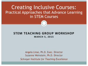 Teaching Inclusively - Schreyer Institute for Teaching Excellence