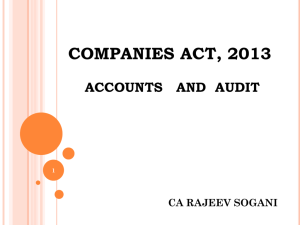 Companies Act, 2013 - The Institute of Chartered Accountants