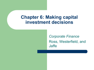 Chapter 7: Making capital investment decisions