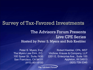 Survey of Tax-Favored Investments