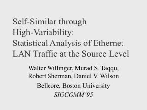 Self-Similar Through High-Variability: Statistical Analysis of Ethernet