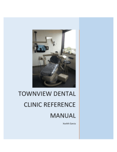 Townview Dental Clinic Reference Manual