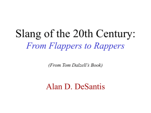 Slang of the 20th Century: From Flappers to Rappers (From Tom