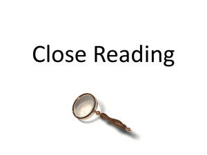 Close Reading - Carroll County Schools