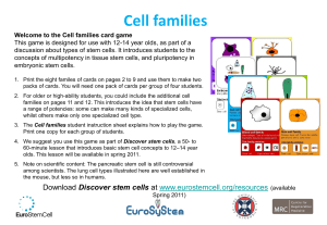 Cell families cards