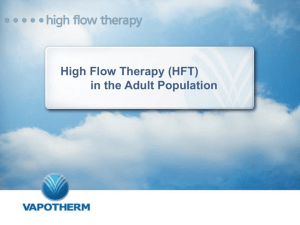 High Flow Therapy: Definitions