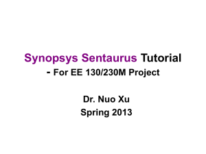 Synopsys Sentaurus Manual - For EE 130/230M Project