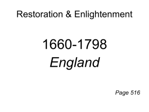 Restoration & Enlightenment