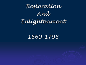 Restoration & Enlightenment & Satire