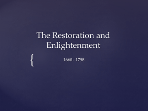 The Restoration and Enlightenment