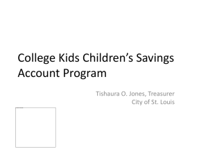 College Kids Children*s Savings Account Program