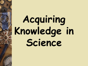 Knowledge in Science