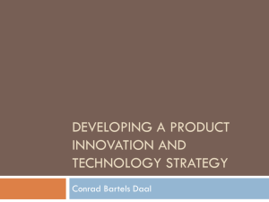 Developing a product innovation and technology strategy