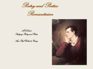 Romanticism: Poetry as Reflection?
