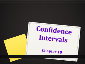 Ch10 Confidence Intervals