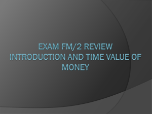 Intro to Time Value of Money