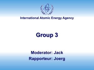 2(c) WG3 output - International Atomic Energy Agency