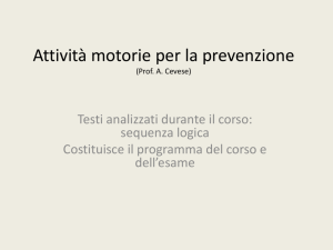 Attività motorie per la prevenzione (Prof. A. Cevese)