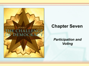 Chapter Seven Participation and Voting