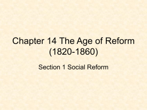 Chapter 14 The Age of Reform (1820