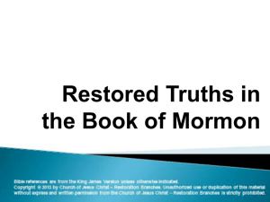 10. Restored Truths in the Book of Mormon