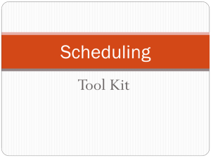 Scheduling Tool Kit
