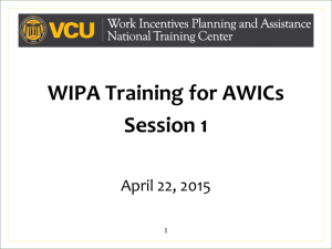 WIPA Training for AWICs